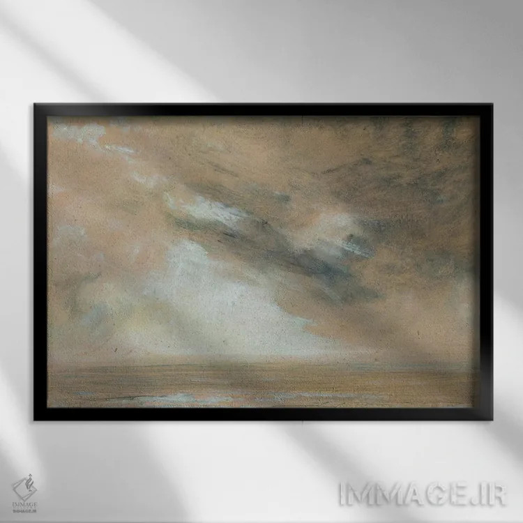 تابلو July 20th 1824, 1824,برایتون، ۲۰ ژوئیه ۱۸۲۴ اثر جان کانستبل (نقاش انگلیسی) - نمای قابدار مشکی