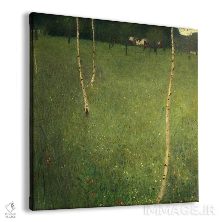 تابلو 1900,خانه روستایی با درختان توس، ۱۹۰۰ اثر گوستاو کلیمت - نمای پرسپکتیو محصول