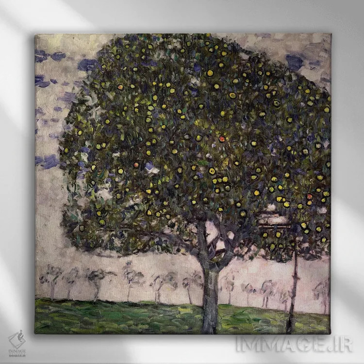 تابلو 1916,درخت سیب ۲، ۱۹۱۶ اثر گوستاو کلیمت - نمای روبهرو روی دیوار