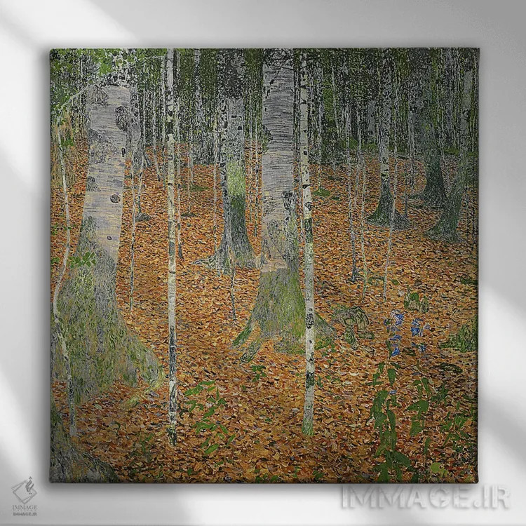 تابلو 1903,جنگل توس، ۱۹۰۳ اثر گوستاو کلیمت - نمای روبهرو روی دیوار