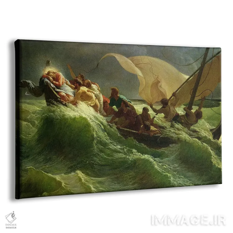 تابلو مسیح در حال خواب در قایقش اثر ژول ژوزف مینِر - نمای پرسپکتیو محصول