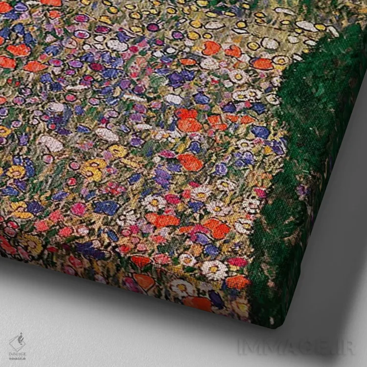 تابلو c.1914,خانه روستایی کنار آترزی، حدود ۱۹۱۴ اثر گوستاو کلیمت - نمای نزدیک بافت بوم