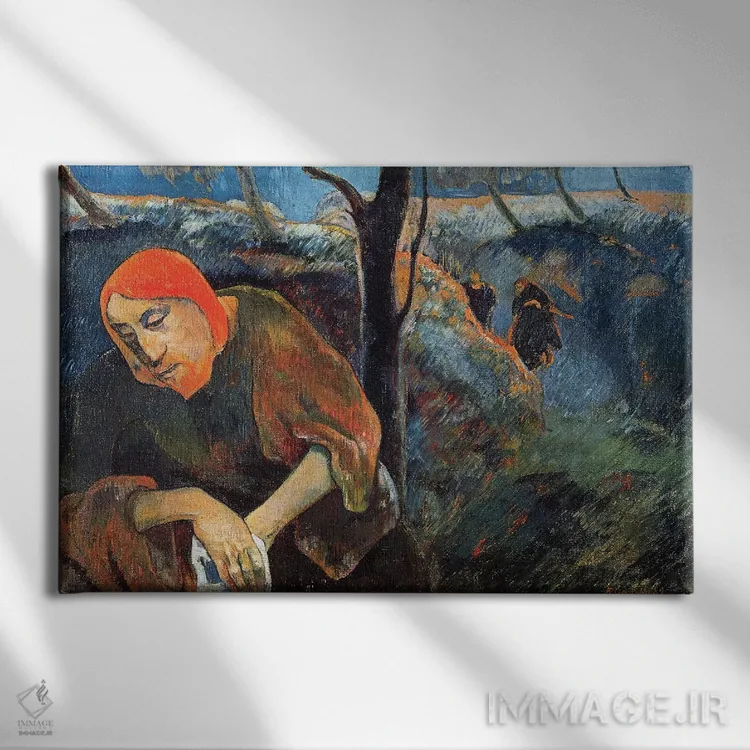 تابلو 1889,درد و رنج در باغ زیتون، ۱۸۸۹ (داستان کتاب مقدس) اثر پل گوگن - نمای روبهرو روی دیوار