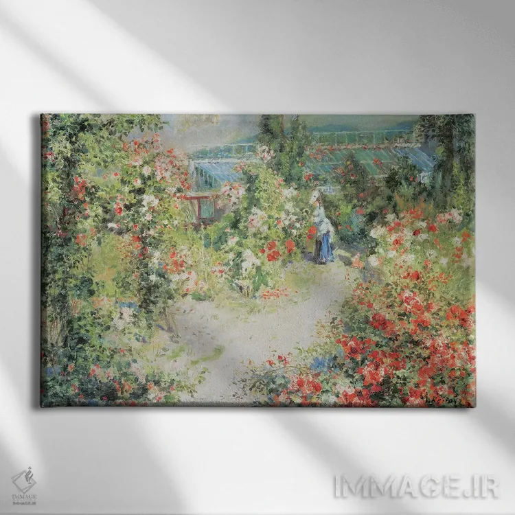 تابلو گلخانه اثر پیر-اوگوست رنوار - نمای روبهرو روی دیوار