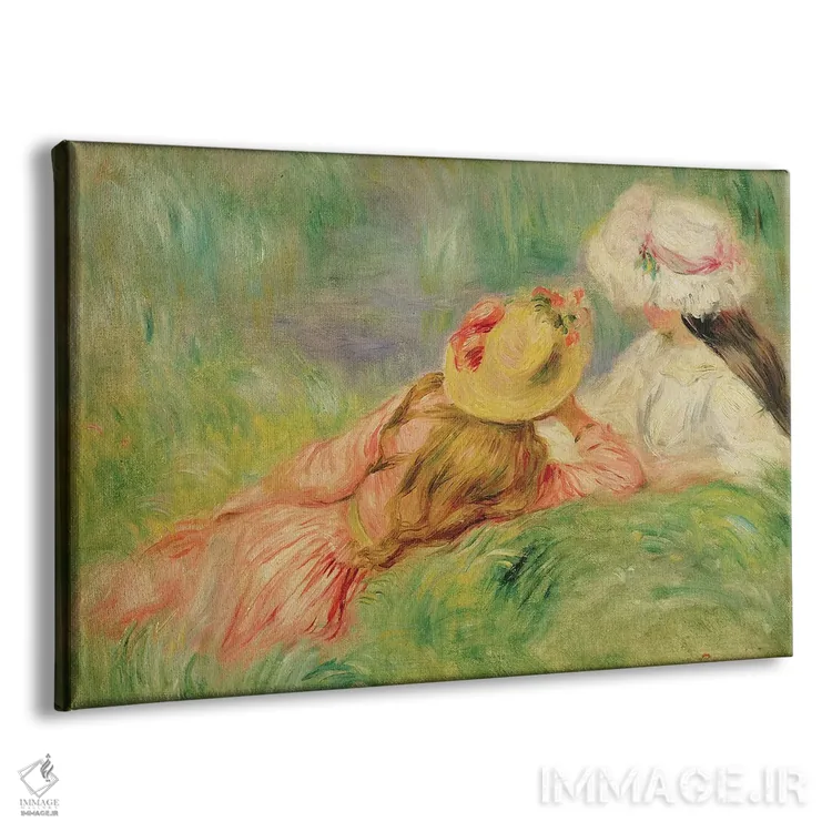 تابلو دختران جوان در کنار رودخانه اثر پیر-اوگوست رنوار - نمای پرسپکتیو محصول