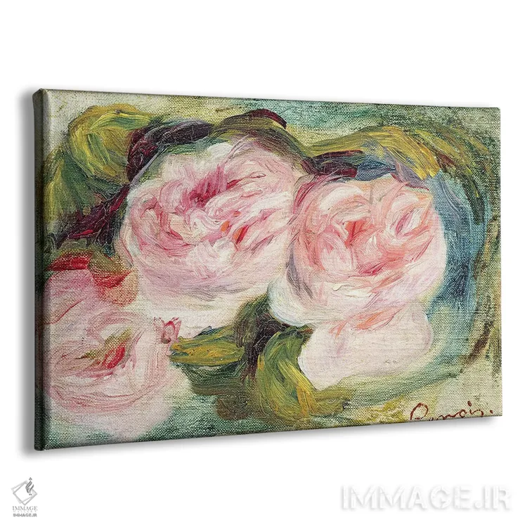 تابلو سه گل رز اثر پیر-اوگوست رنوار - نمای پرسپکتیو محصول