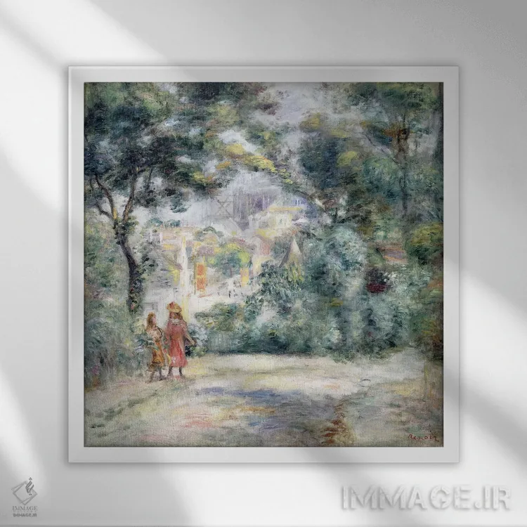 تابلو نمای سکره-کُر، ۱۹۰۵ (کلیسای پاریس) اثر پیر-اوگوست رنوار - نمای قابدار سفید