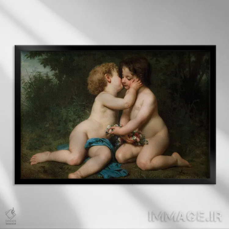 تابلو صلح، ۱۸۶۰ اثر ویلیام-آدولف بوگرئو (نقاش آکادمیک فرانسوی) - نمای قابدار مشکی