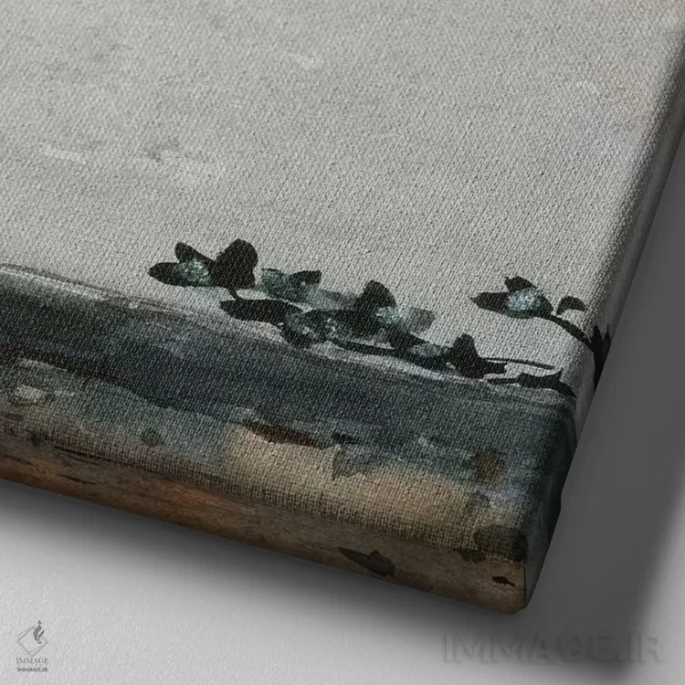 تابلو نسیم استوایی، ناسائو، ۱۸۸۹-۹۰ اثر وینسلو هومر - نمای نزدیک بافت بوم