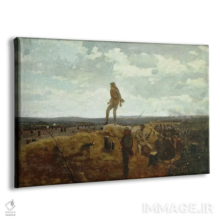 تابلو چالش: دعوت به شلیک پیش از پتِرزبرگ، ۱۸۶۴ اثر وینسلو هومر - نمای پرسپکتیو محصول