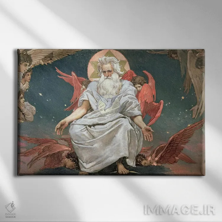 تابلو ساوائوف، خداوند پدر، ۱۸۸۵-۹۶ اثر ویکتور میخائیلوویچ واسنتسوف (نقاش روس) - نمای روبهرو روی دیوار