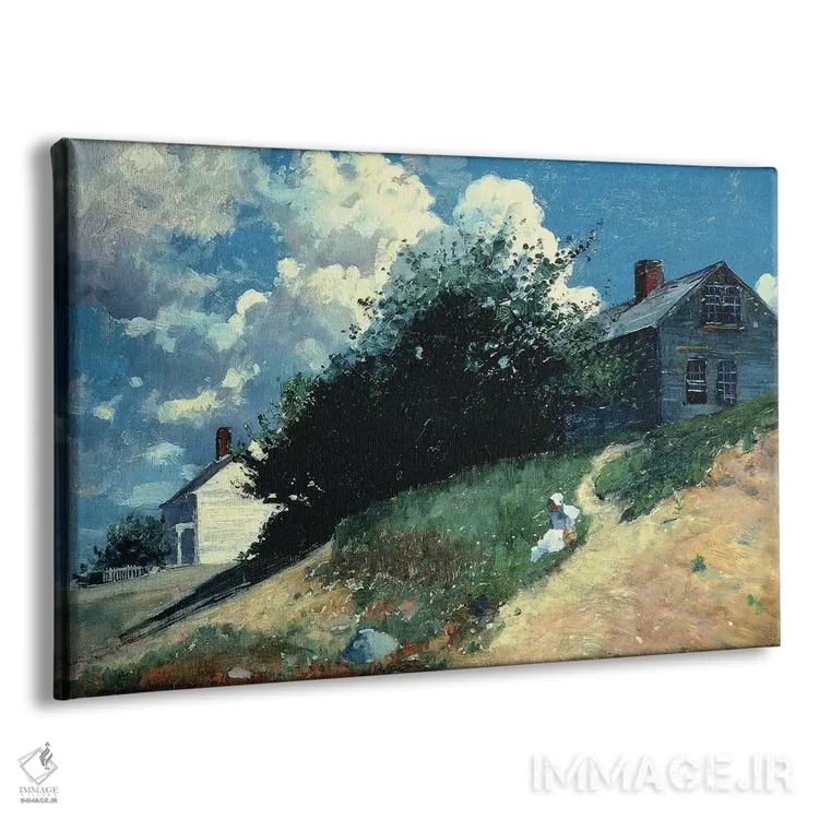 تابلو خانههایی بر روی تپه، ۱۸۷۹ اثر وینسلو هومر - نمای پرسپکتیو محصول