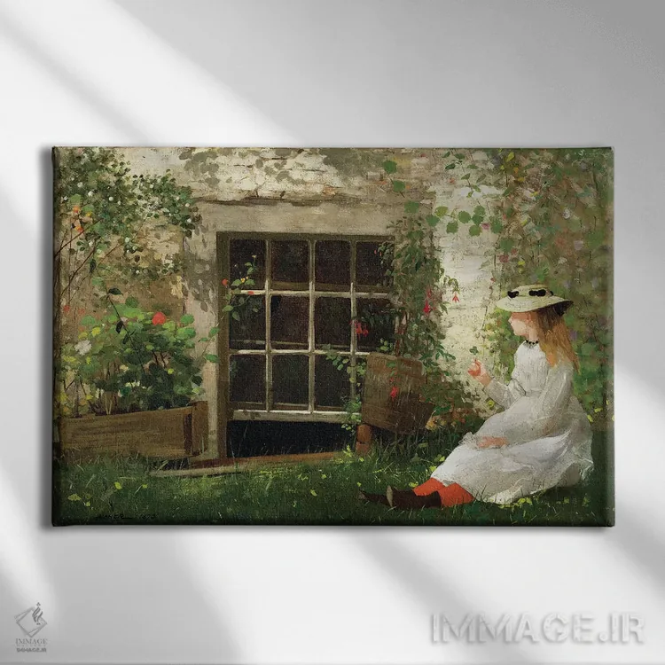 تابلو شبدر چهاربرگ، ۱۸۷۳ اثر وینسلو هومر - نمای روبهرو روی دیوار