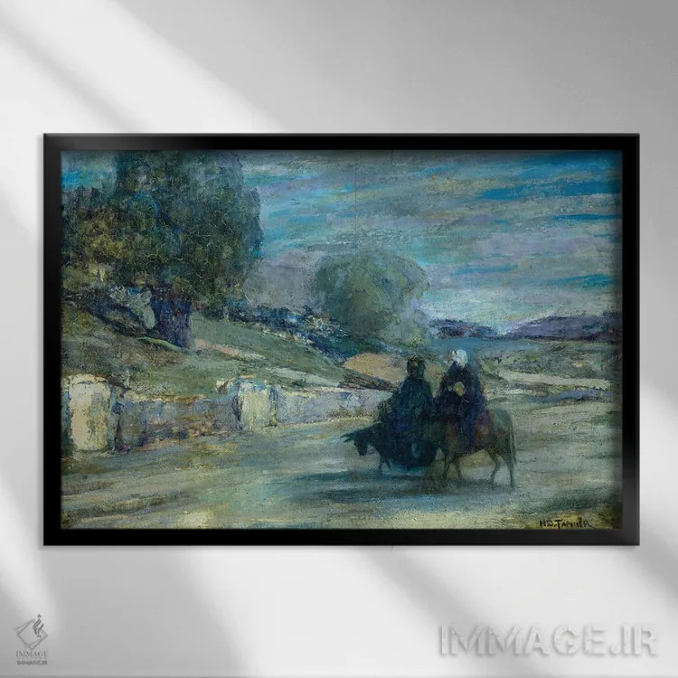 تابلو فرار به مصر، ۱۹۲۱ اثر هنری اوسوا تانر - نمای قابدار مشکی