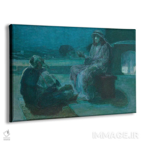 تابلو نیکودموس نزد مسیح میآید، ۱۹۲۷ اثر هنری اوسوا تانر - نمای پرسپکتیو محصول