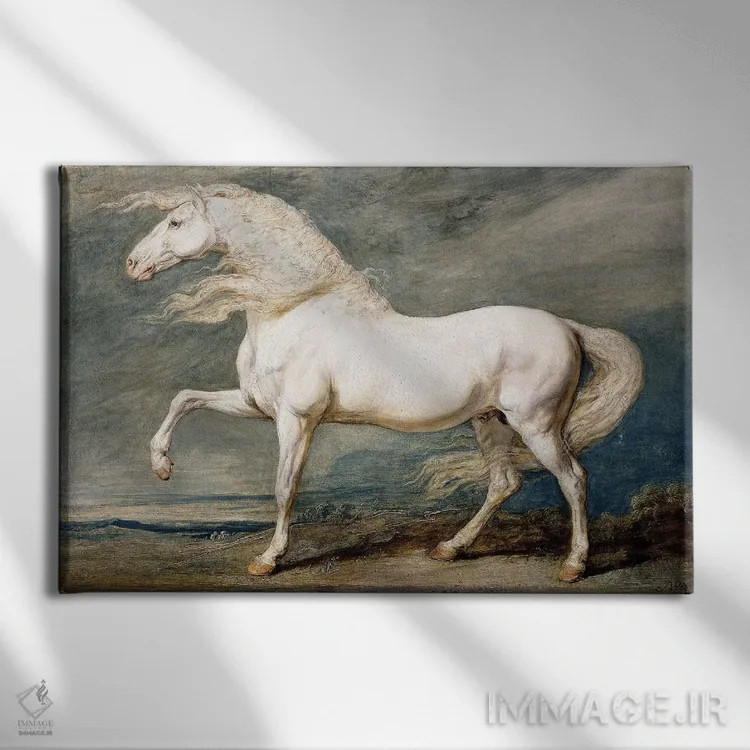 تابلو آدونیس، اسب محبوب شاه جورج سوم اثر جیمز وارد - نمای روبهرو روی دیوار