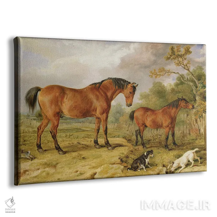تابلو پرترهٔ ریفورمر، بلوشر، توری و کریب، اسبهای متعلق به رولاند آلسون، ۱۸۳۵ اثر جیمز وارد - نمای پرسپکتیو محصول