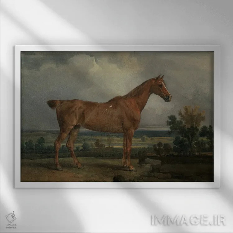 تابلو شکارچی در منظرهای طبیعی، ۱۸۱۰ اثر جیمز وارد - نمای قابدار سفید