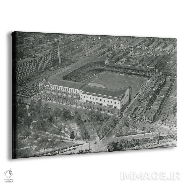 تابلو نمای هوایی از ورزشگاه شیب، بازی اول، سری جهانی، اول اکتبر ۱۹۳۰ اثر عکاس آمریکایی (عنوان عمومی) - نمای پرسپکتیو محصول