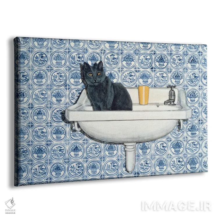 تابلو گربهٔ حمام من اثر دیتز - نمای پرسپکتیو محصول