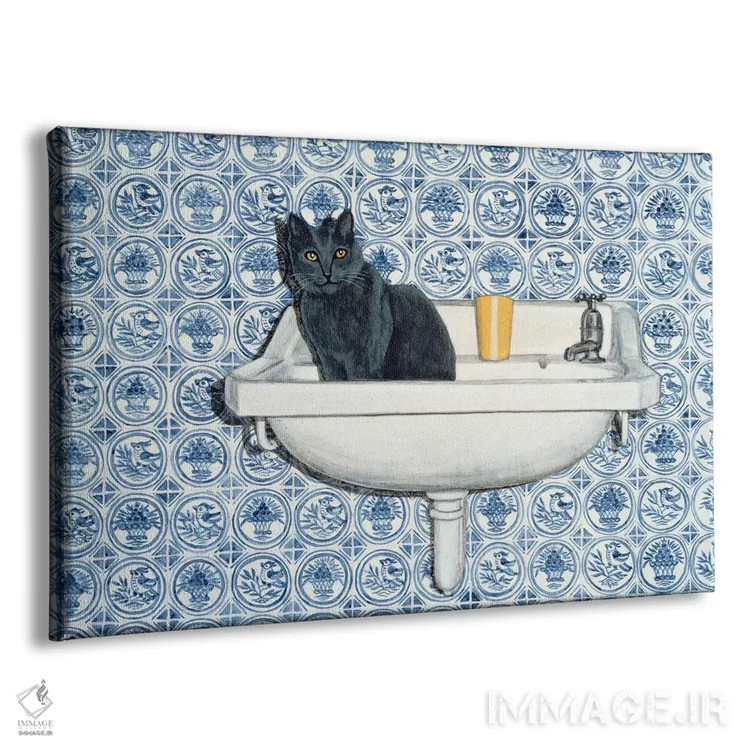 تابلو گربهٔ حمام من اثر دیتز - نمای پرسپکتیو محصول