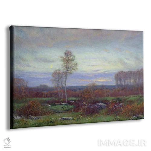 تابلو غروب پاییزی اثر دویت ویلیام ترایون (نقاش آمریکایی) - نمای پرسپکتیو محصول