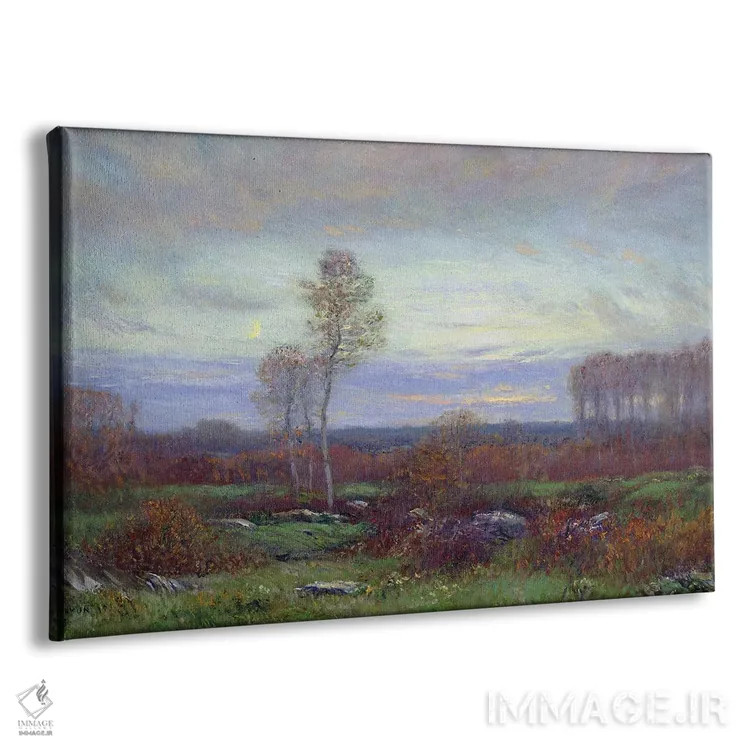 تابلو غروب پاییزی اثر دویت ویلیام ترایون (نقاش آمریکایی) - نمای پرسپکتیو محصول