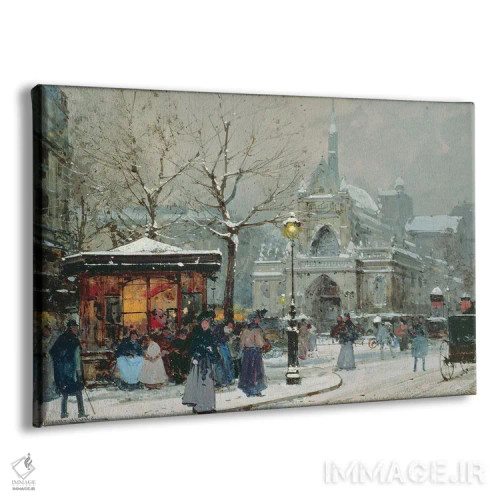 تابلو صحنهای برفی در پاریس اثر اوژن گالین-لالو - نمای پرسپکتیو محصول