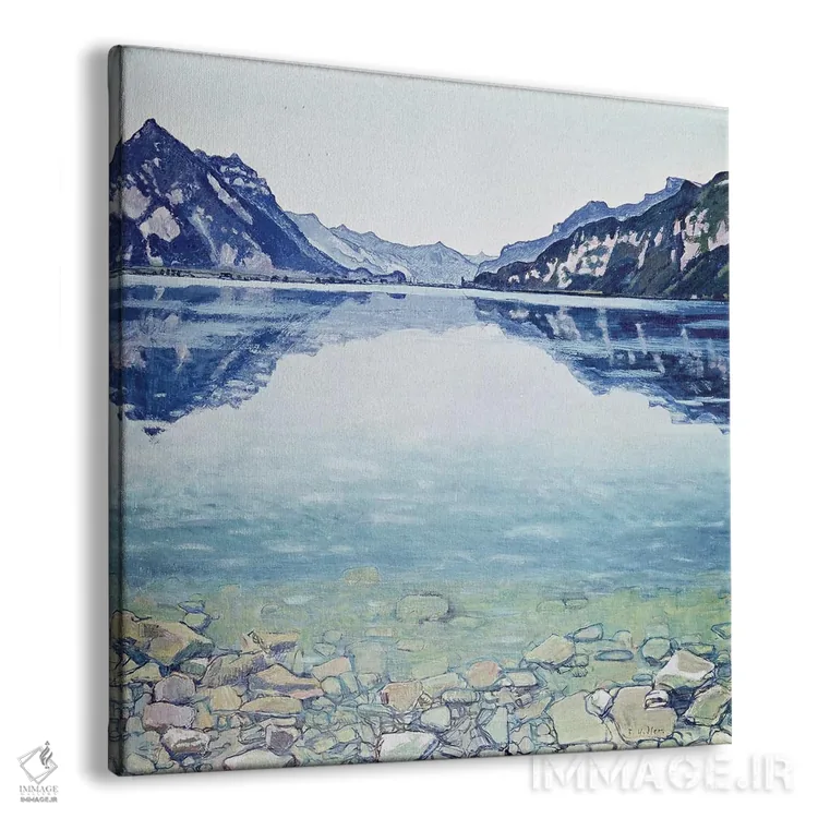 تابلو دریاچه تون از لیسیگن (سوئیس) اثر فرباوراند هودلر (نقاش سوئیسی) - نمای پرسپکتیو محصول