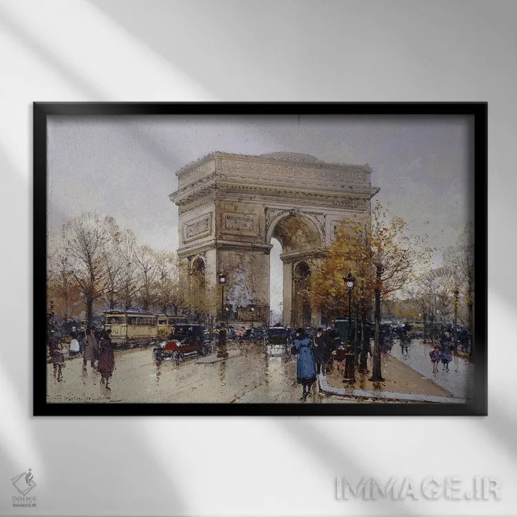 تابلو طاق پیروزی، پاریس اثر اوژن گالین-لالو - نمای قابدار مشکی