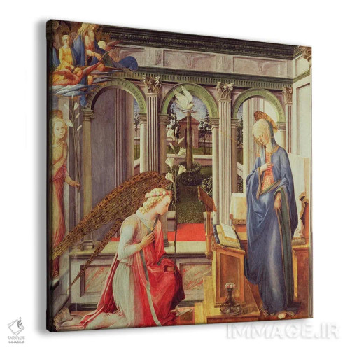 تابلو بشارت به مریم (موزه آلته پیناکوتک)، حدود ۱۴۴۳-۴۵ اثر فرا فیلیپو لیپی (هنرمند و نقاش ایتالیایی) - نمای پرسپکتیو محصول