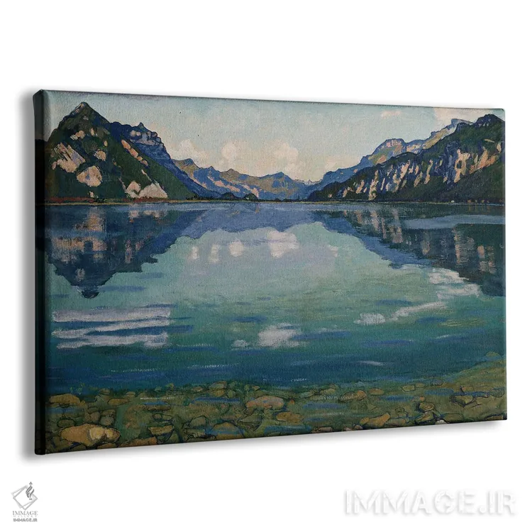 تابلو دریاچه تون با بازتاب، ۱۹۰۴ اثر فرباوراند هودلر (نقاش سوئیسی) - نمای پرسپکتیو محصول