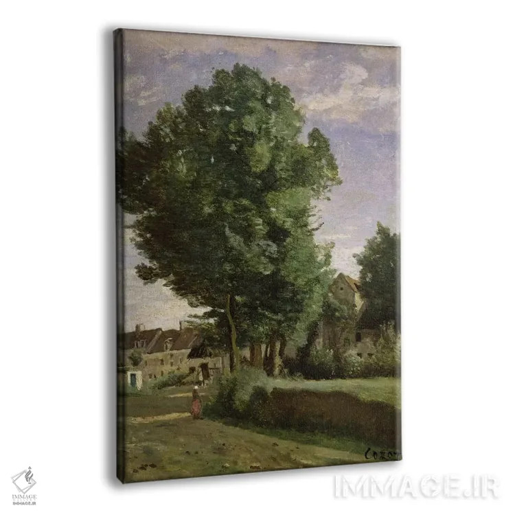 تابلو حومه روستایی نزدیک بووه، حدود ۱۸۵۰ اثر ژان باتیست کامیل کورو - نمای پرسپکتیو محصول