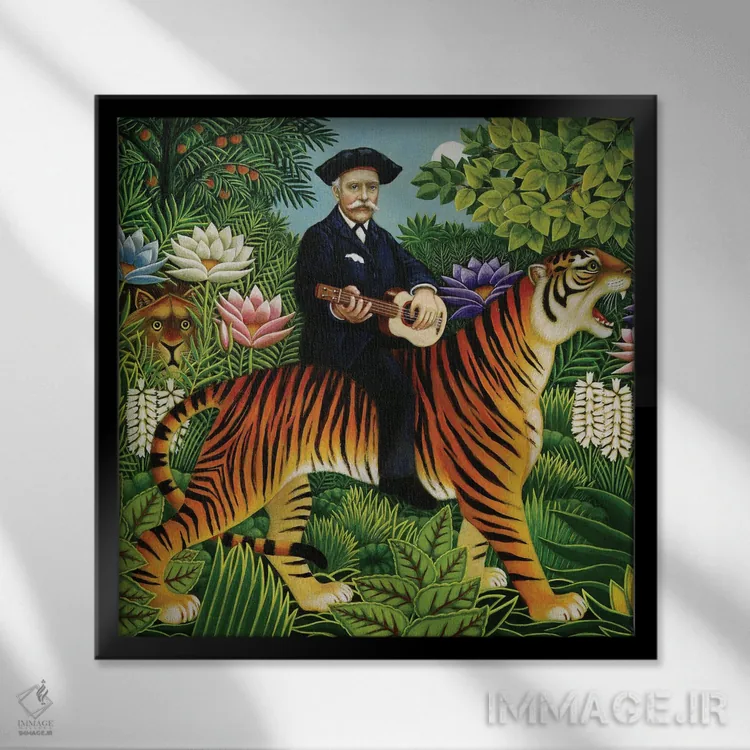 تابلو رویای آنری روسو، ۱۹۹۷ اثر فرانسیس برومفیلد - نمای قابدار مشکی