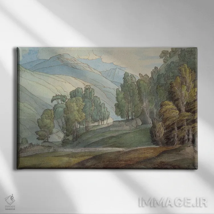 تابلو دره سنت جان در کامبرلند، ۱۷۸۶ اثر فرانسیس تاون - نمای روبهرو روی دیوار