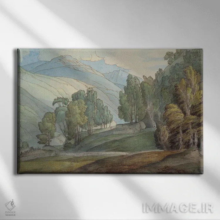 تابلو دره سنت جان در کامبرلند، ۱۷۸۶ اثر فرانسیس تاون - نمای روبهرو روی دیوار