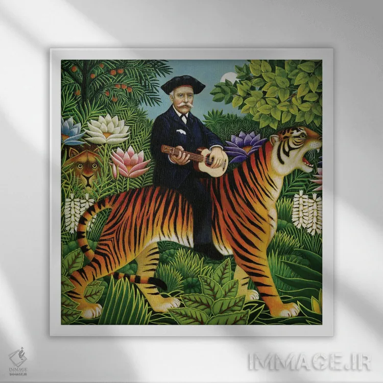 تابلو رویای آنری روسو، ۱۹۹۷ اثر فرانسیس برومفیلد - نمای قابدار سفید