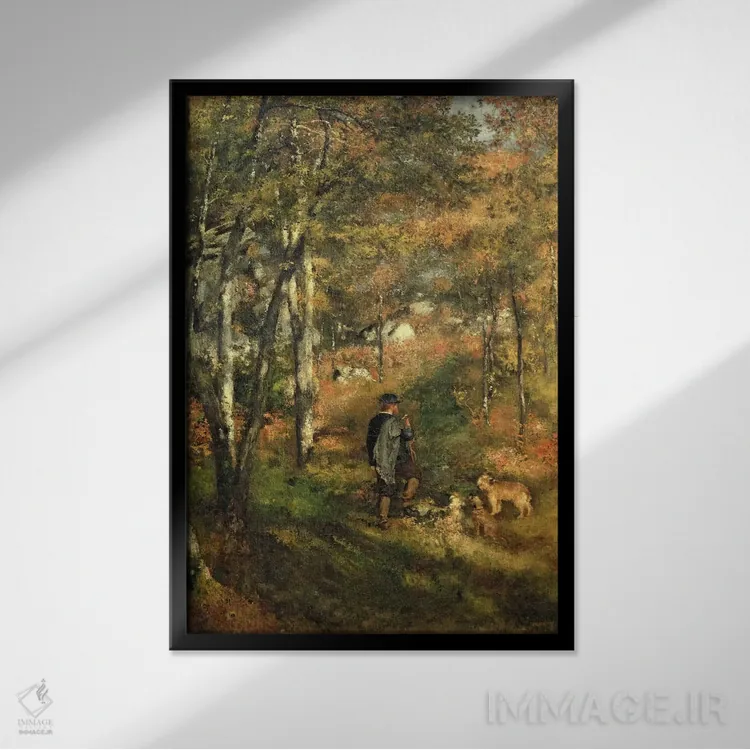 تابلو ژول لو کُر در جنگل فونتنبلو، ۱۸۶۶ اثر پیر-اوگوست رنوار - نمای قابدار مشکی