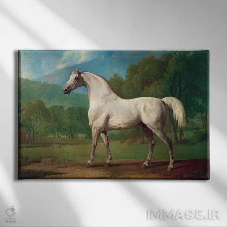 تابلو c.1790,مامبرینو، حدود ۱۷۹۰ اثر جورج استابز (نقاش حیوانات انگلیسی) - نمای روبهرو روی دیوار