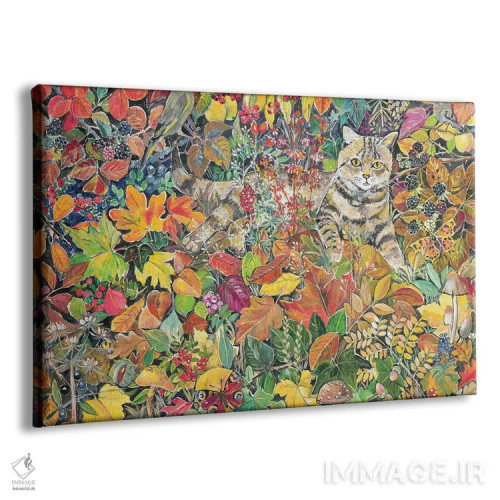 تابلو 1996,گربه راهراه در پاییز، ۱۹۹۶ اثر هیلاری جونز - نمای پرسپکتیو محصول