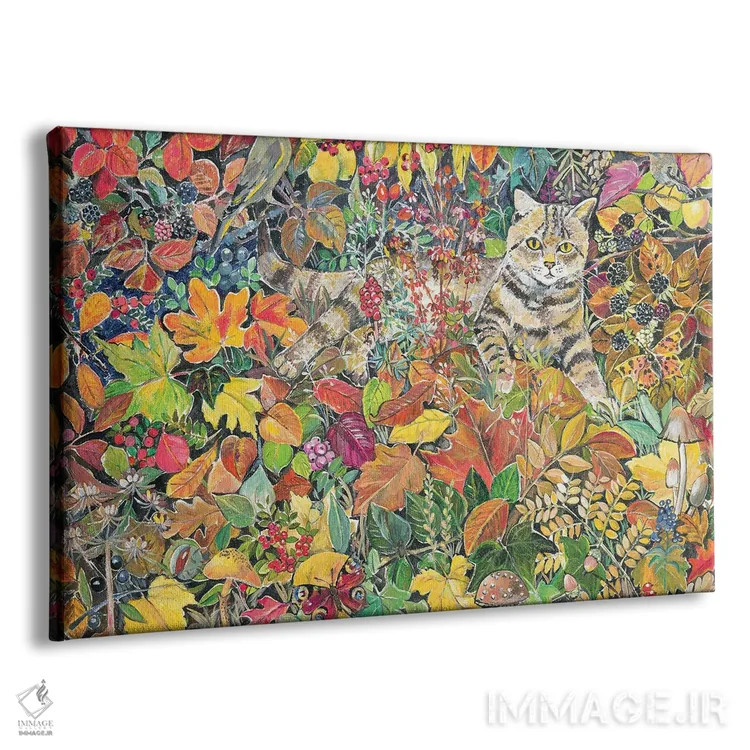تابلو 1996,گربه راهراه در پاییز، ۱۹۹۶ اثر هیلاری جونز - نمای پرسپکتیو محصول
