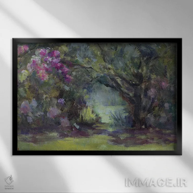 تابلو Chile, 1998,باغ در کورانیلاوه، شیلی، ۱۹۹۸ اثر کارن آرمیتاژ - نمای قابدار مشکی