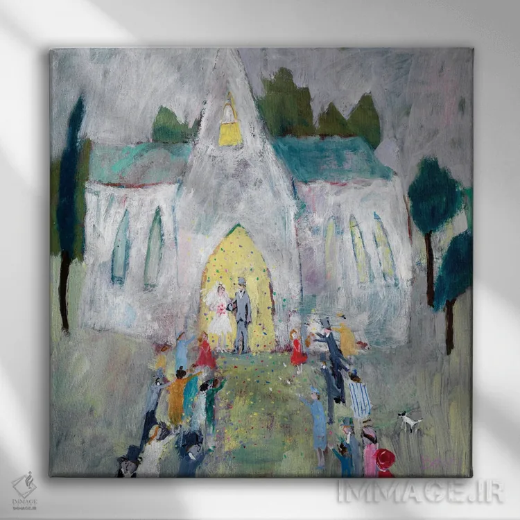 تابلو 2011,روز عروسی، ۲۰۱۱ اثر سوزان باور - نمای روبهرو روی دیوار
