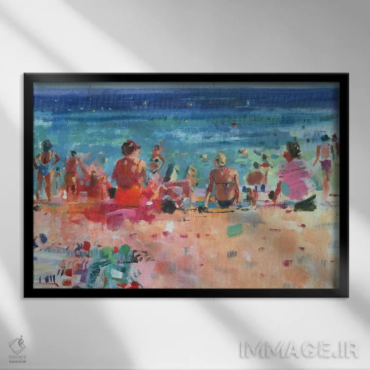 تابلو عصر آفتابی تنبل اثر پیتر گراهام - نمای قابدار مشکی