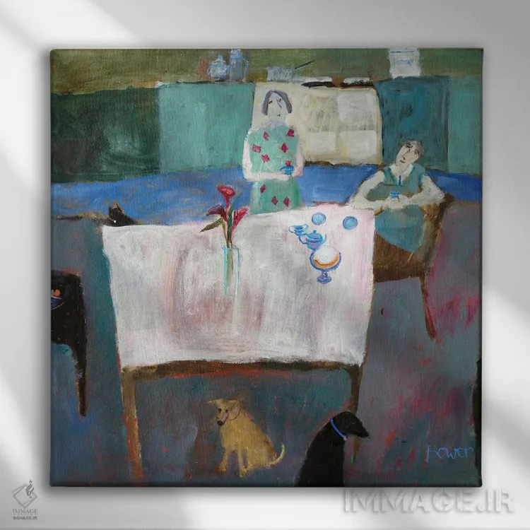 تابلو 2011,جوجههای بیلانه، ۲۰۱۱ اثر سوزان باور - نمای روبهرو روی دیوار