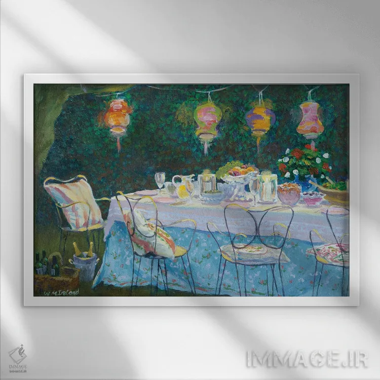 تابلو فضای باز (آل فرسکو) اثر ویلیام ایرلند - نمای قابدار سفید