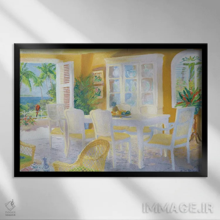 تابلو قهوه کارائیب اثر ویلیام ایرلند - نمای قابدار مشکی