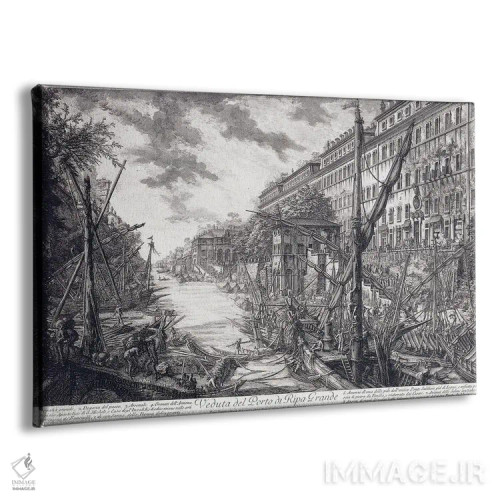 تابلو C.1760,نمای بندر ریپا گراند، حدود ۱۷۶۰ اثر جیووانی باتیستا پیرانزی (هنرمند و معمار ایتالیایی) - نمای پرسپکتیو محصول
