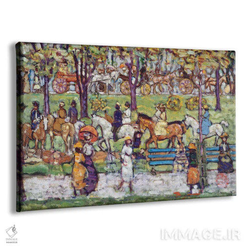 تابلو C.1914-15,سنترال پارک، حدود ۱۹۱۴-۱۵ اثر موریس برزیل پرندرگست (نقاش امپرسیونیست آمریکایی) - نمای پرسپکتیو محصول