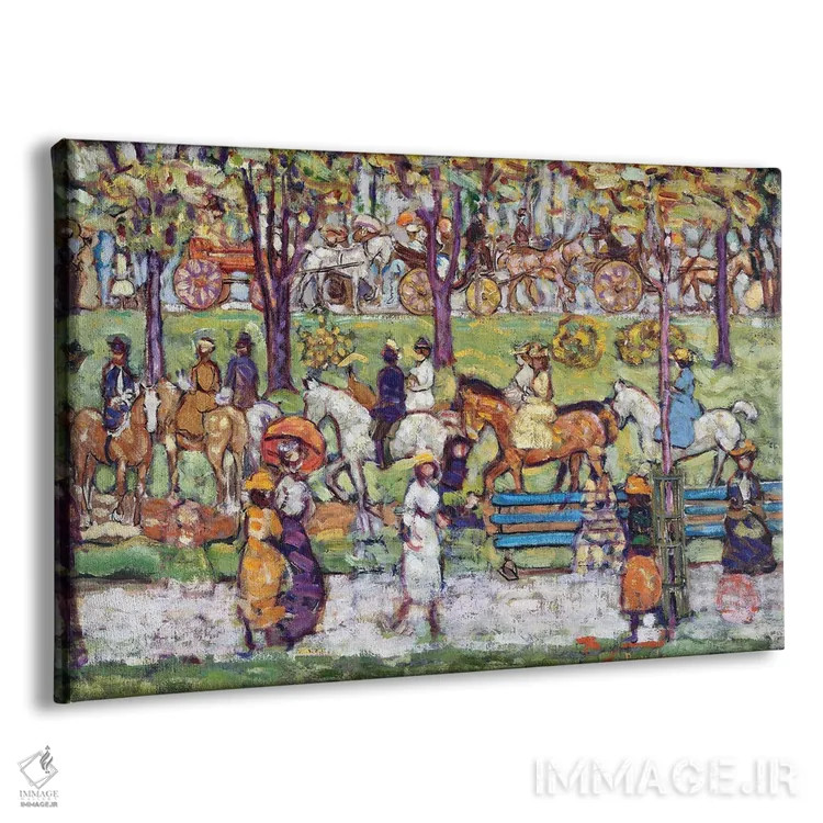 تابلو C.1914-15,سنترال پارک، حدود ۱۹۱۴-۱۵ اثر موریس برزیل پرندرگست (نقاش امپرسیونیست آمریکایی) - نمای پرسپکتیو محصول